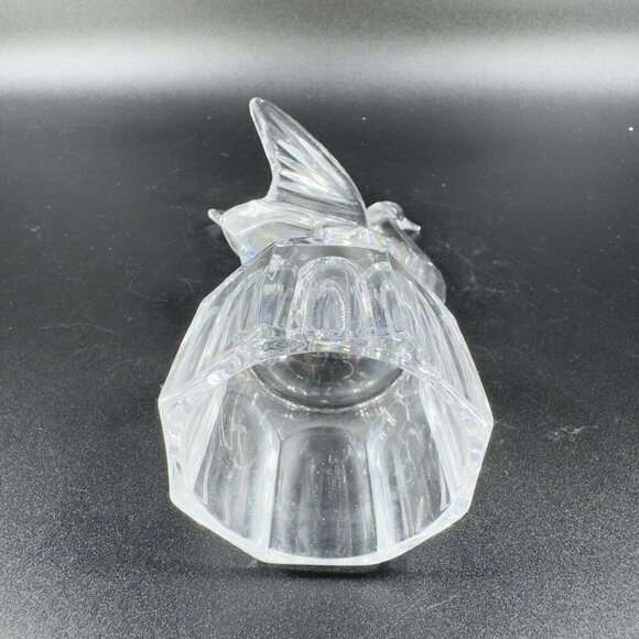 Vintage Clear Flying Glass Crystal Bird Figurine Glassware Decor Figure VTG - Picture 4 of 10